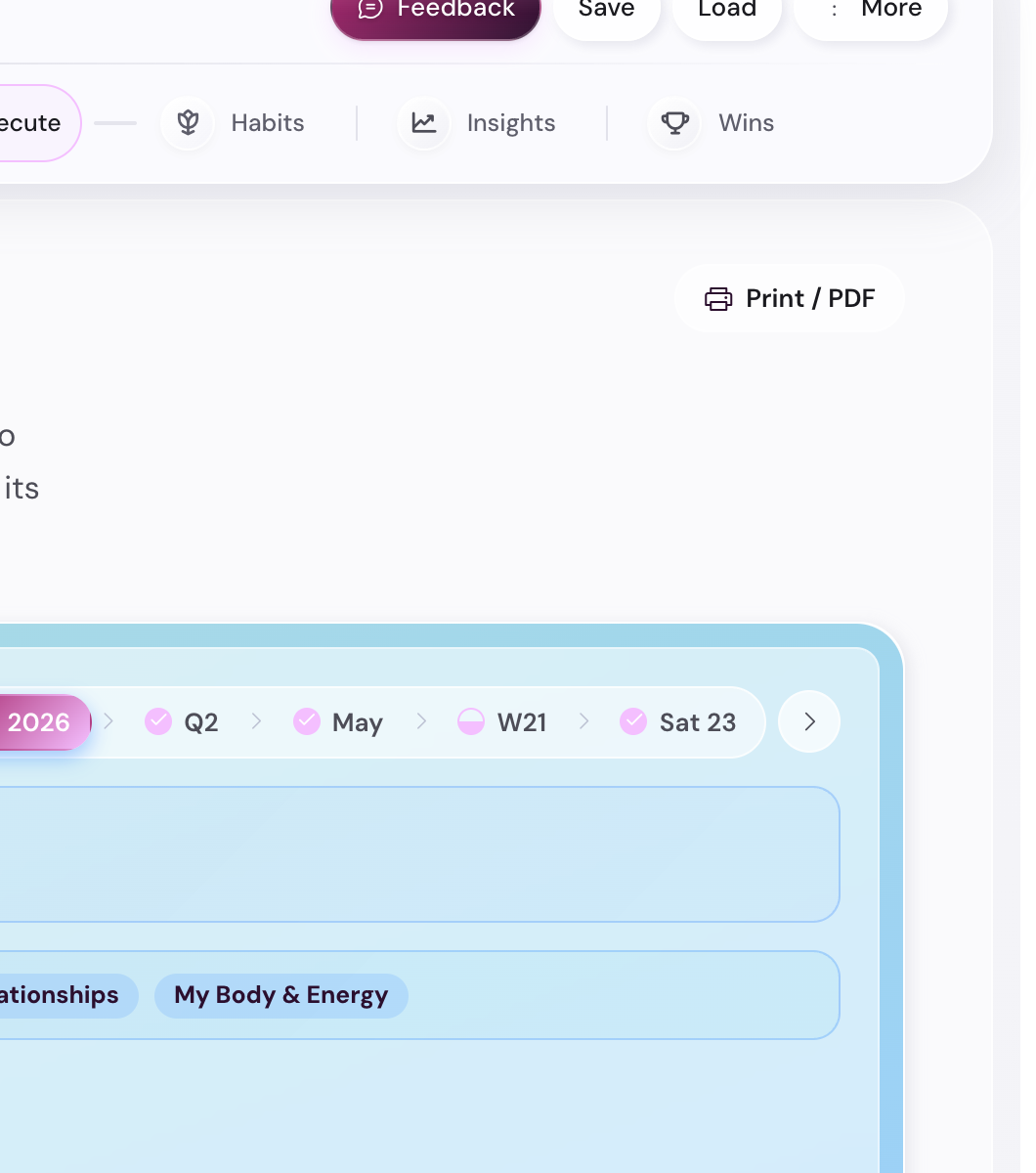 The More menu dropdown from the topbar showing Settings, Load demo data, About, and other actions