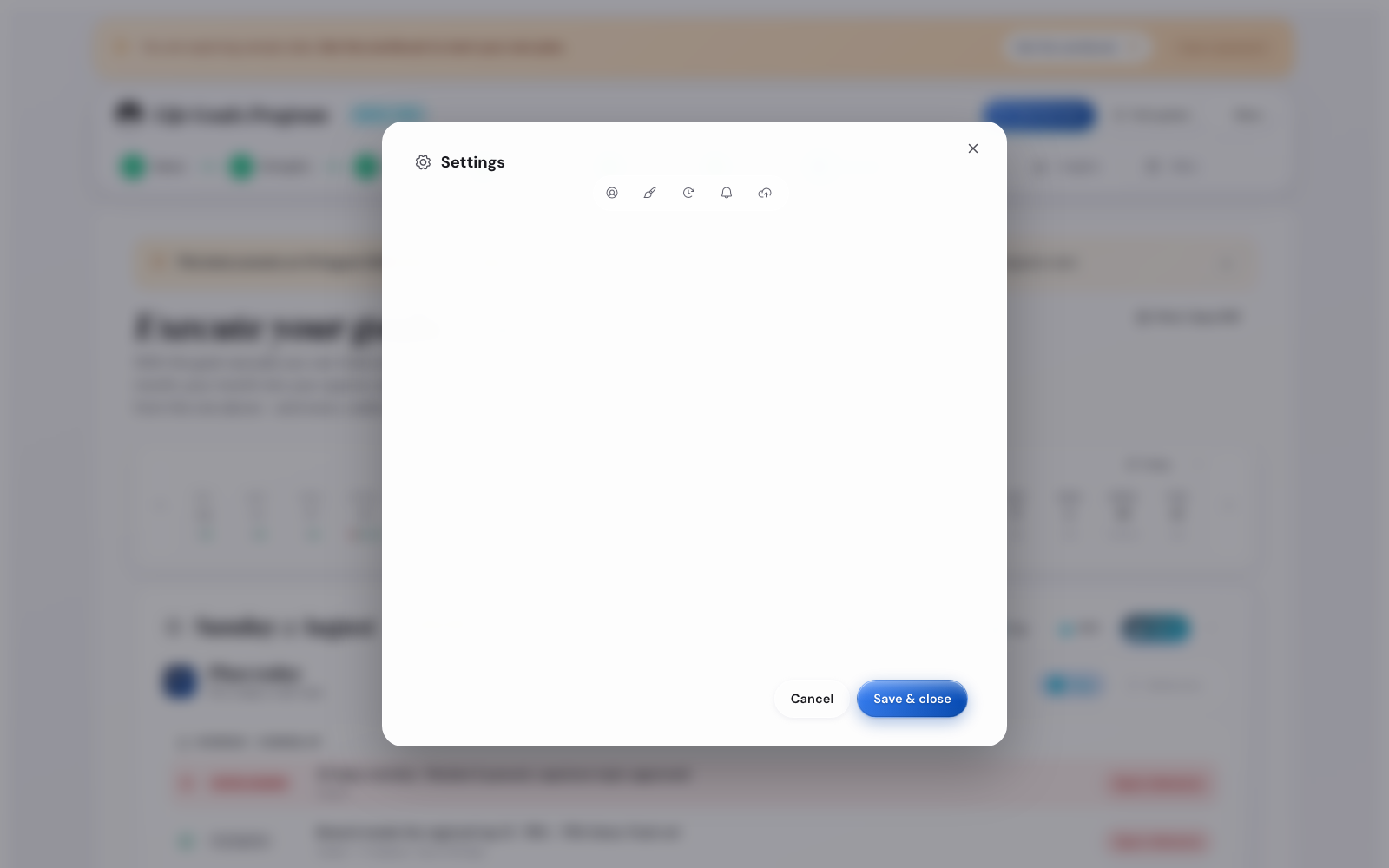 Settings Danger zone tab with reset and delete actions