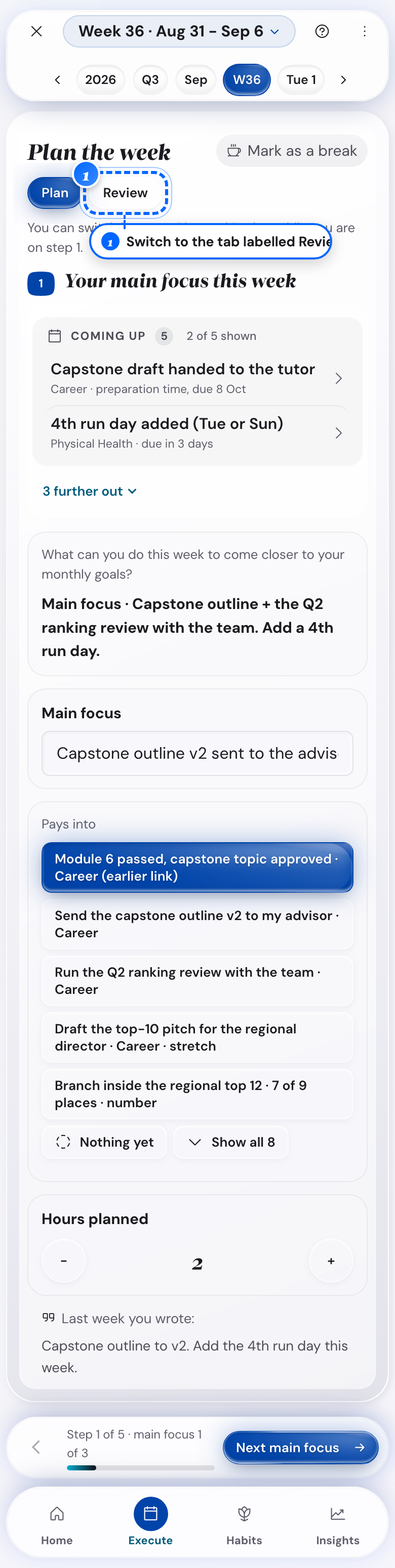 The Review tab of the week on a phone