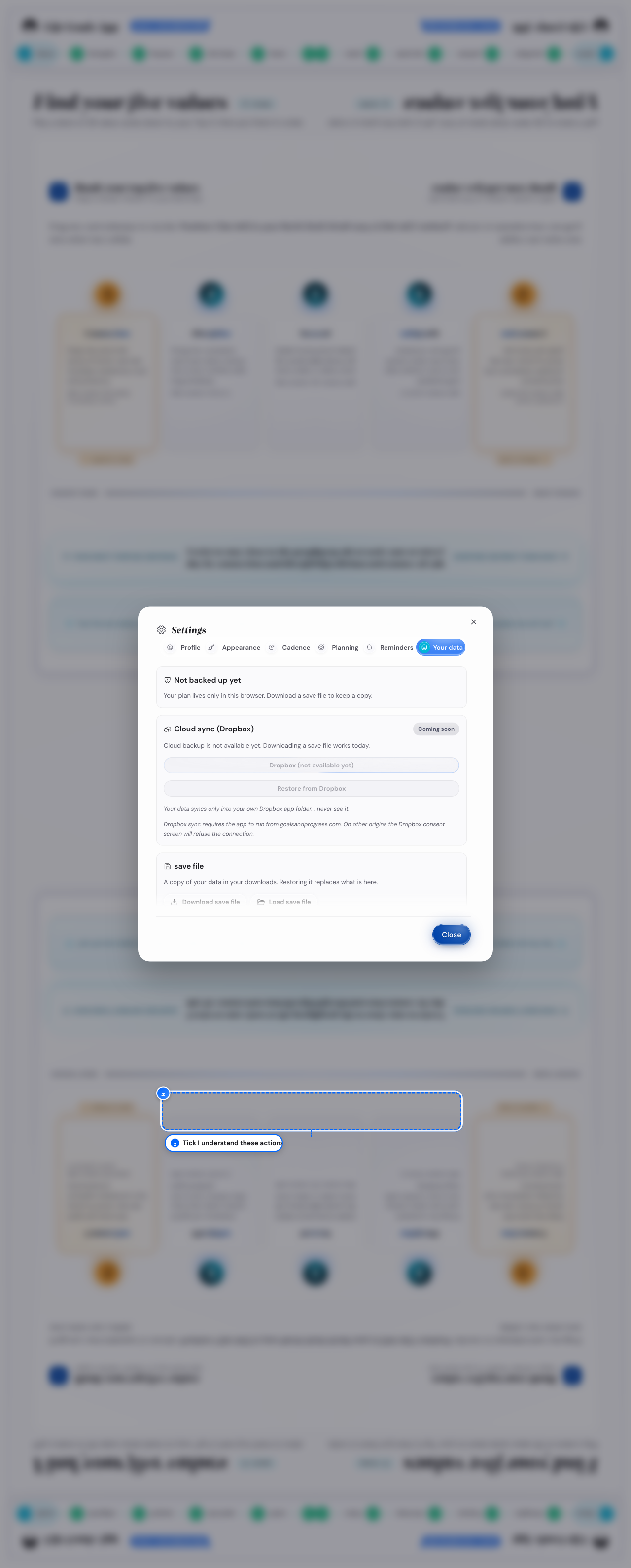 The tick box on a computer