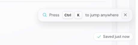 The topbar with the Save and Load buttons and the just-saved status text