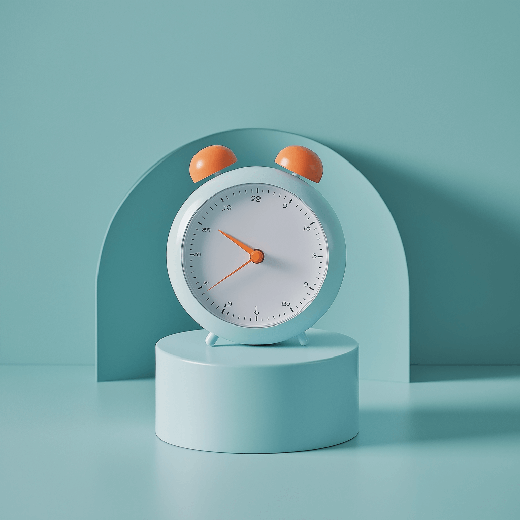 a clock on a pedestal