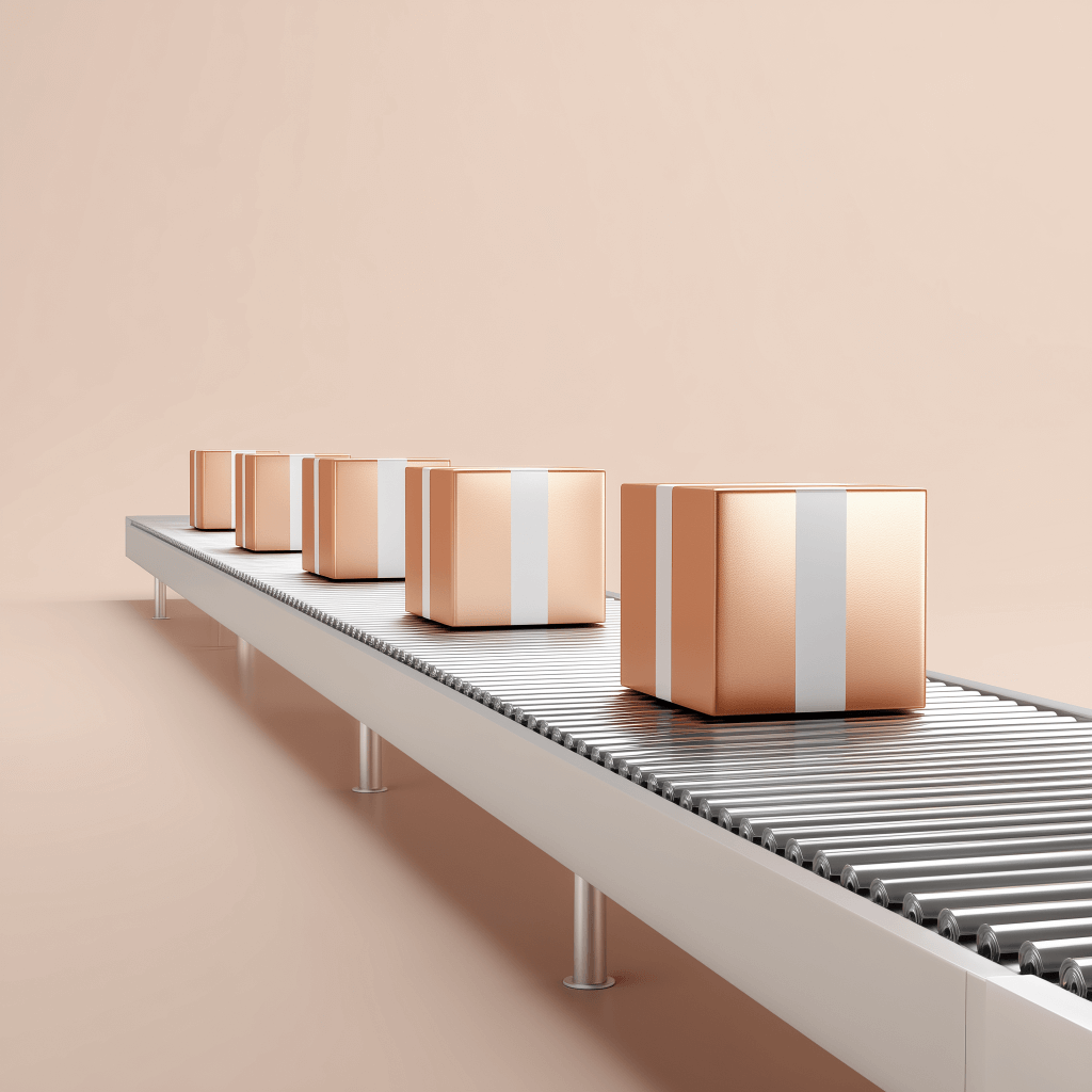 boxes on a conveyor belt sybolizing task batching