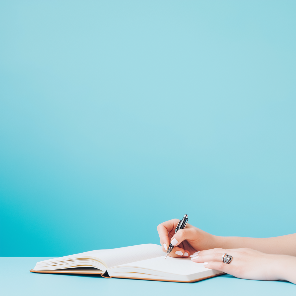 a person writing goals into a journal