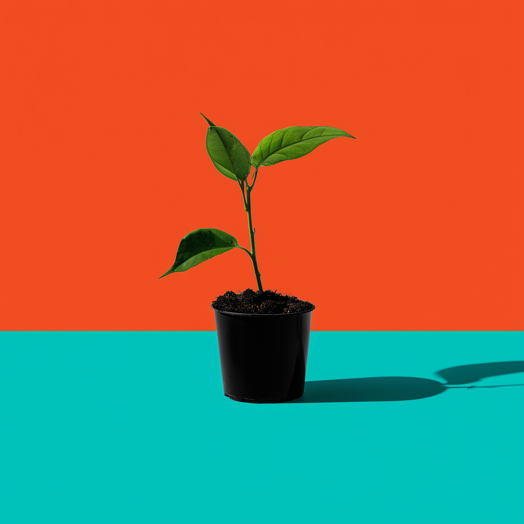 a plant in a pot