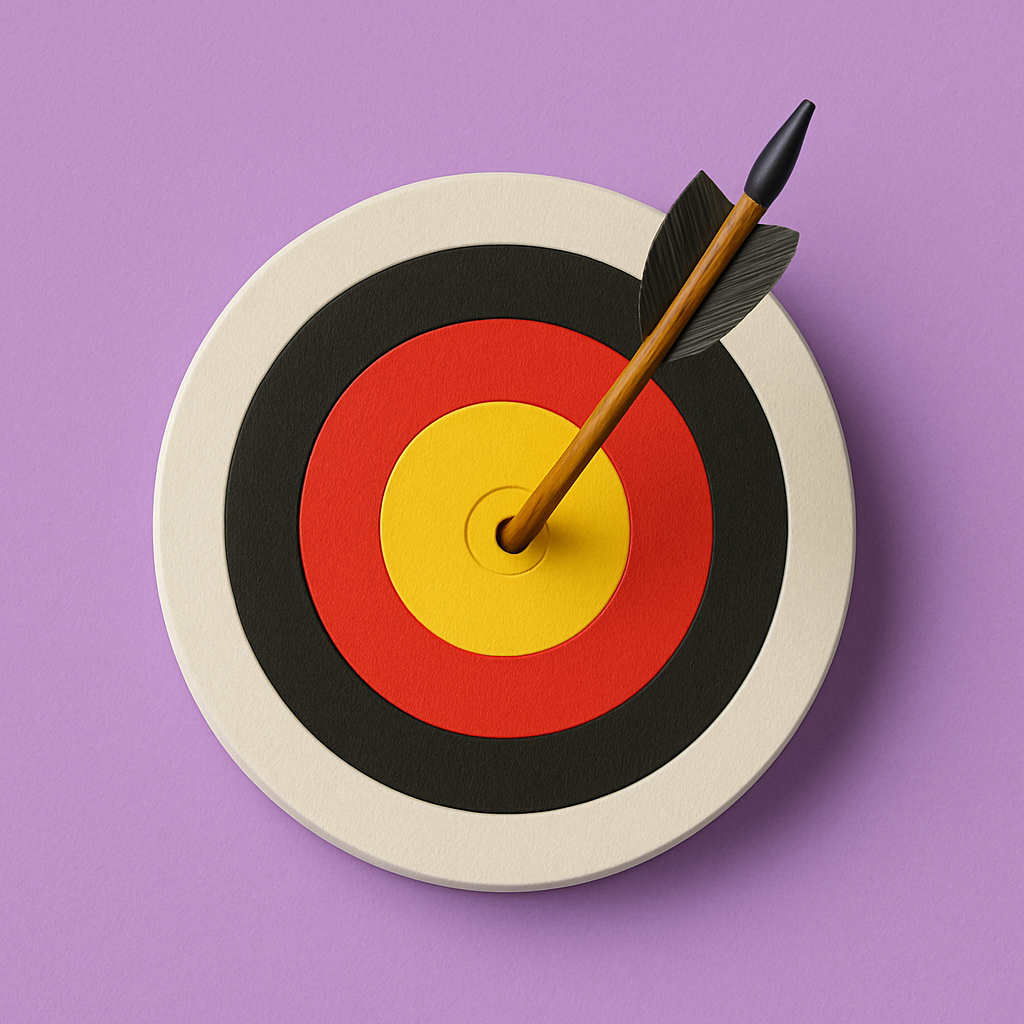 a target with a arrow in center