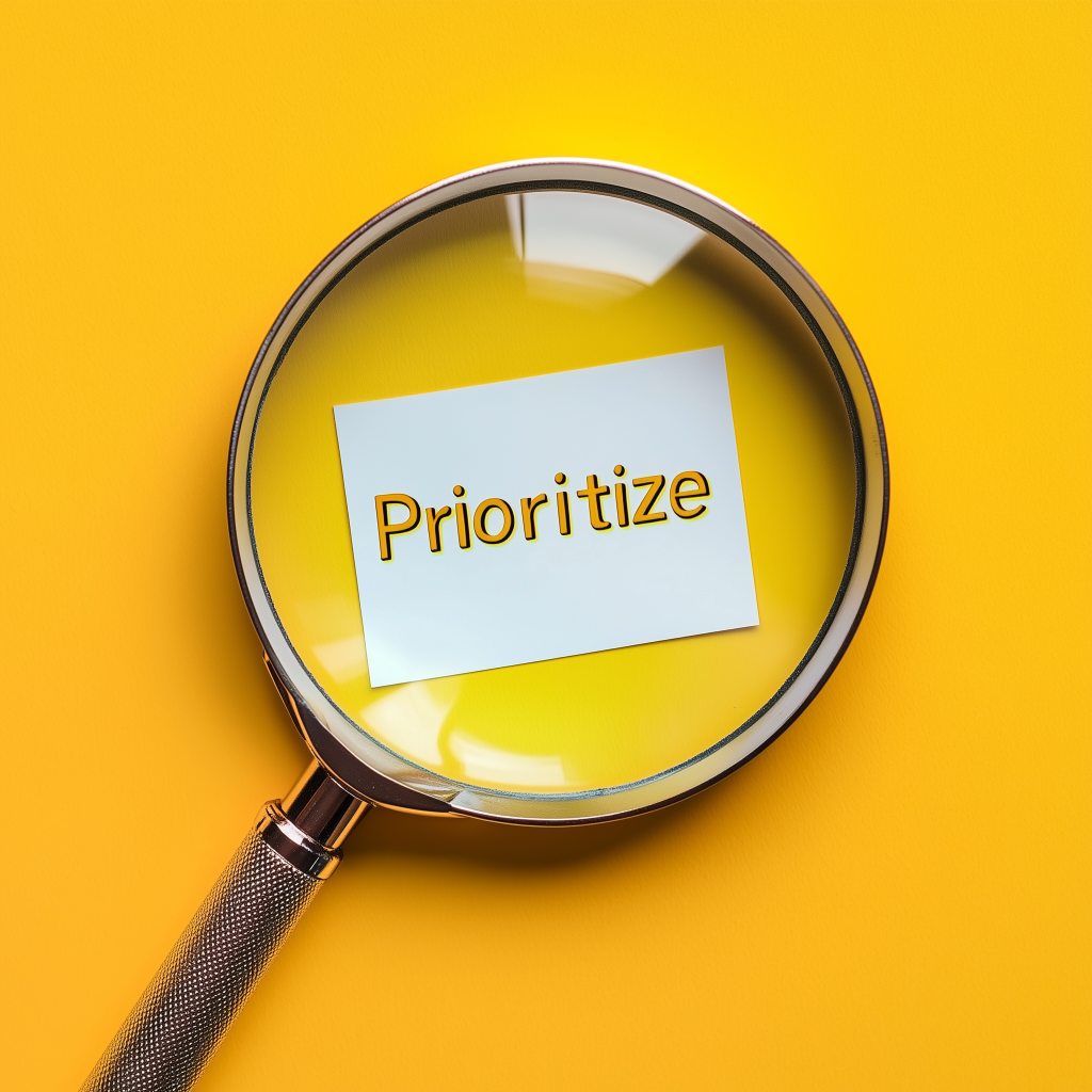 a magnifying glass with a note on it