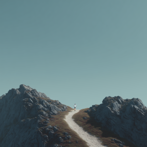 running in solitude, deeply focussed, towards a goal