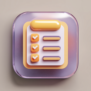 Colorful task list icon design.