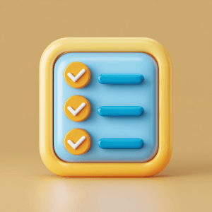 Colorful task list icon design