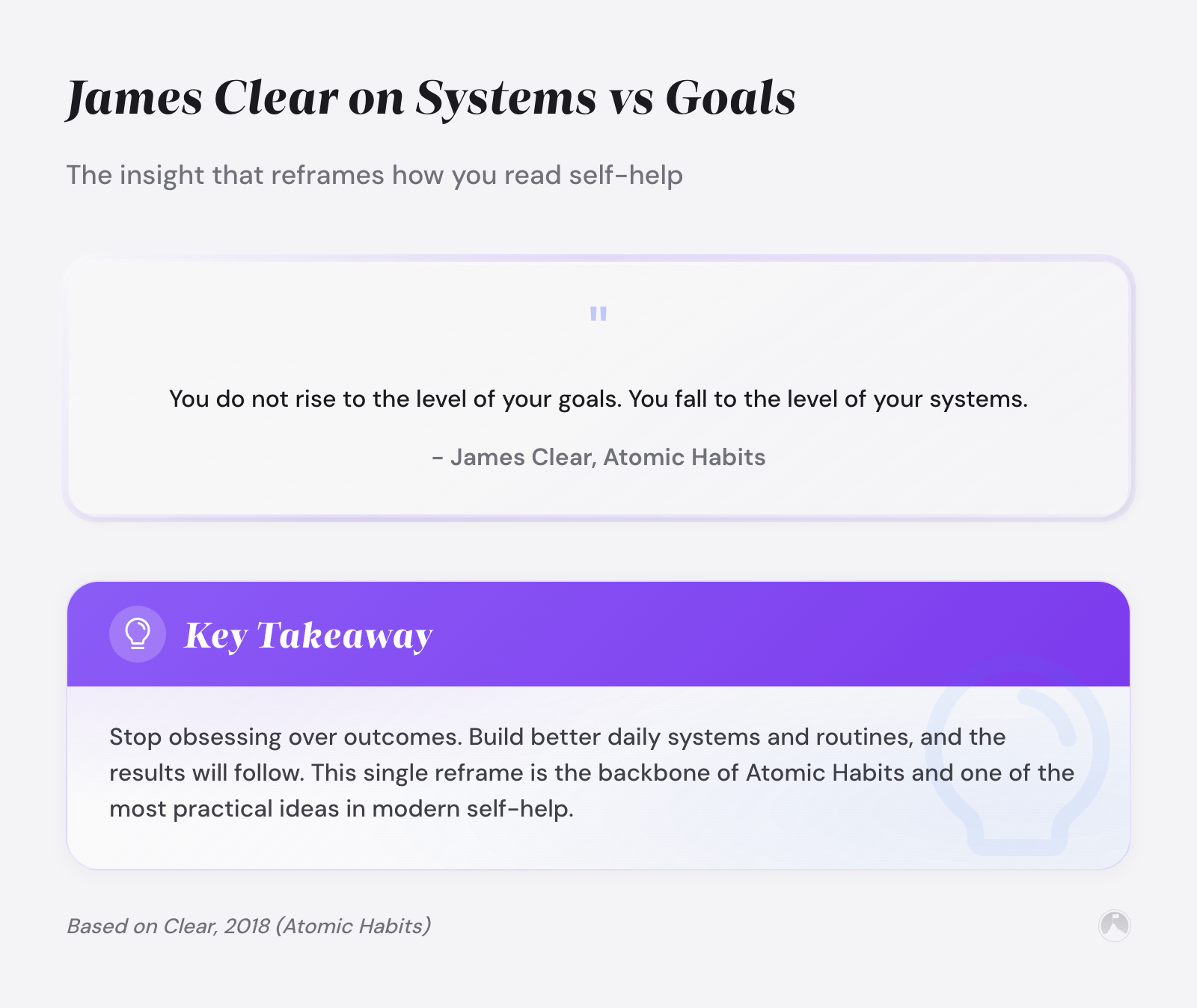 Personal development books that changed lives 2 James Clear on Systems vs Goals: The insight that reframes how you read self-help
