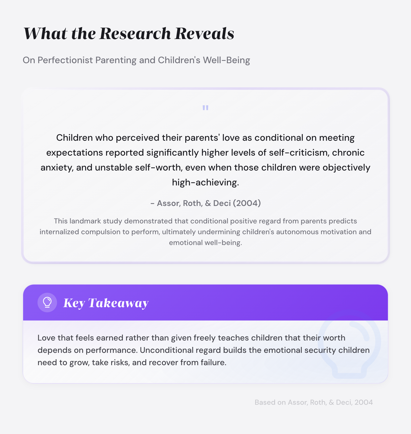 What the Research Reveals: On Perfectionist Parenting and Children's Well-Being