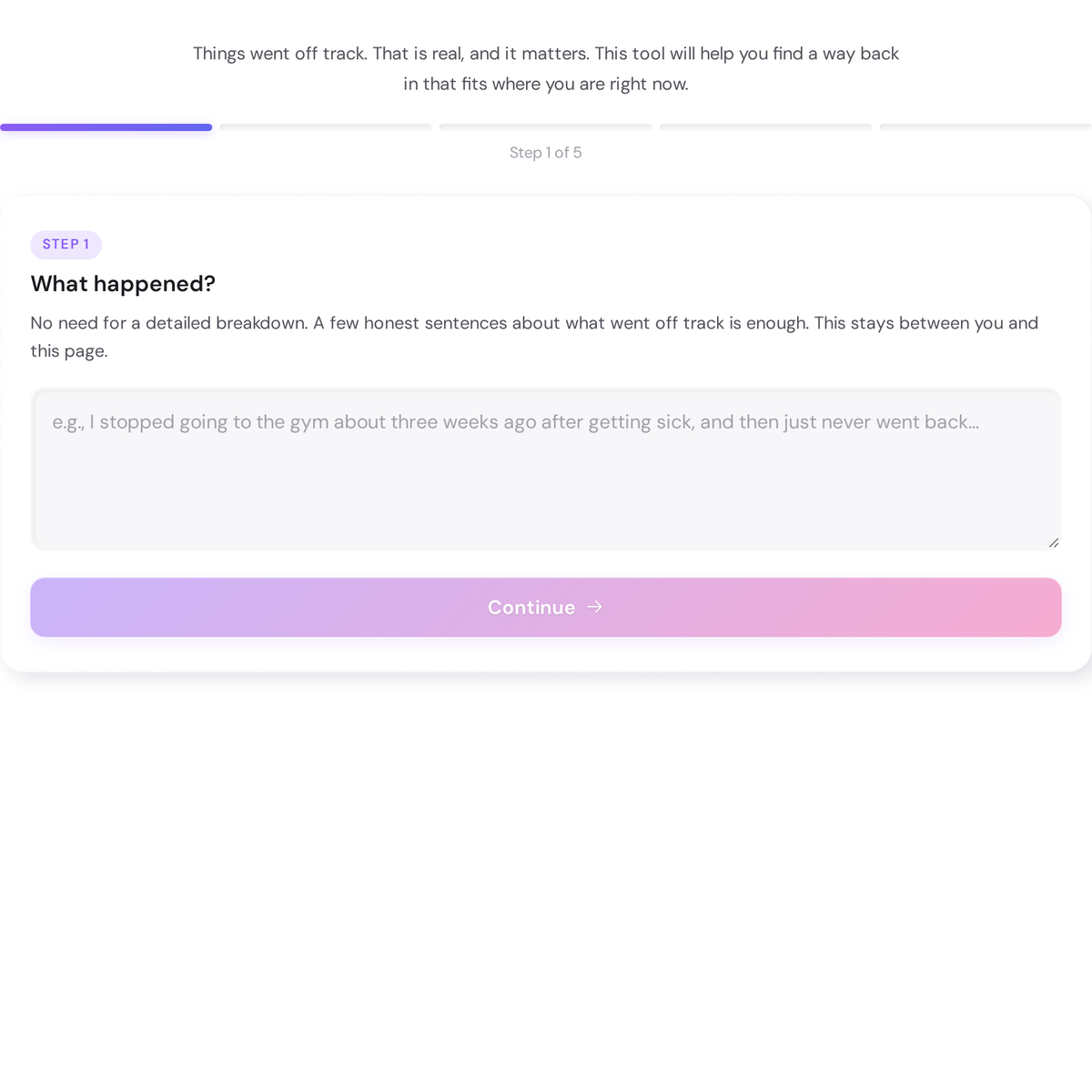 Recovery Planner - free interactive planning tool