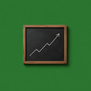 Goal Setting Theory: Locke & Latham Explained (2026) - single framed chalkboard with a simple rising line drawn in chalk