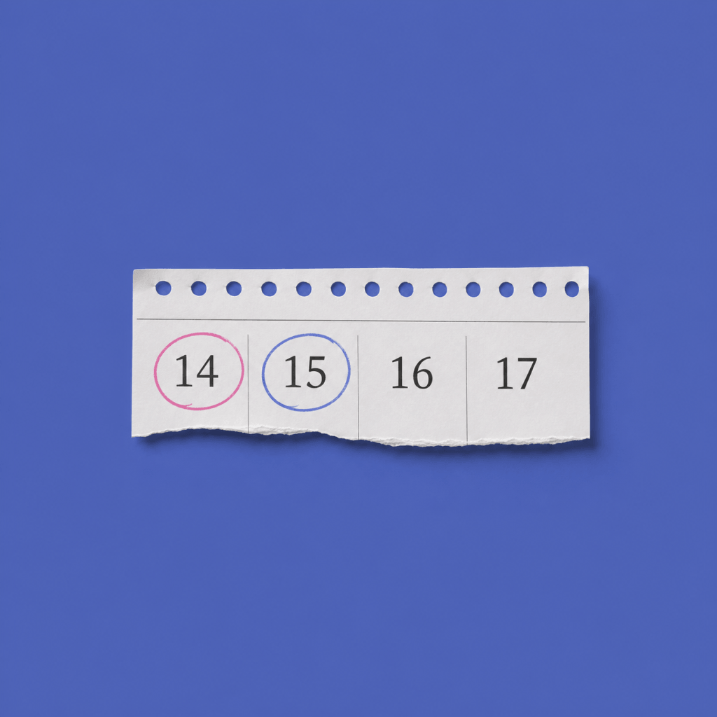 Best Habit Tracker App That Survives Bad Days (2026) - single paper calendar strip with two consecutive days circled in color