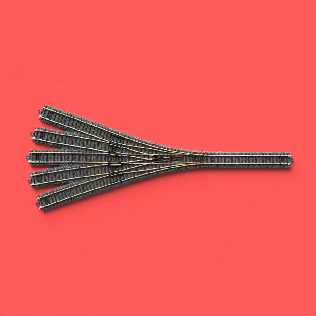 Planning guide: the five-domain system that turns goals into action - single model railway junction with five tracks converging into one main line