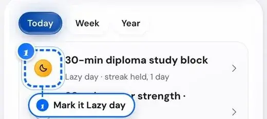 life goals app chip lazy day