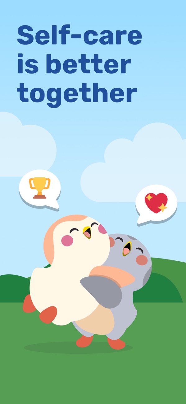 Finch self-care pet app on iPhone with the pet bird and today's self-care goals