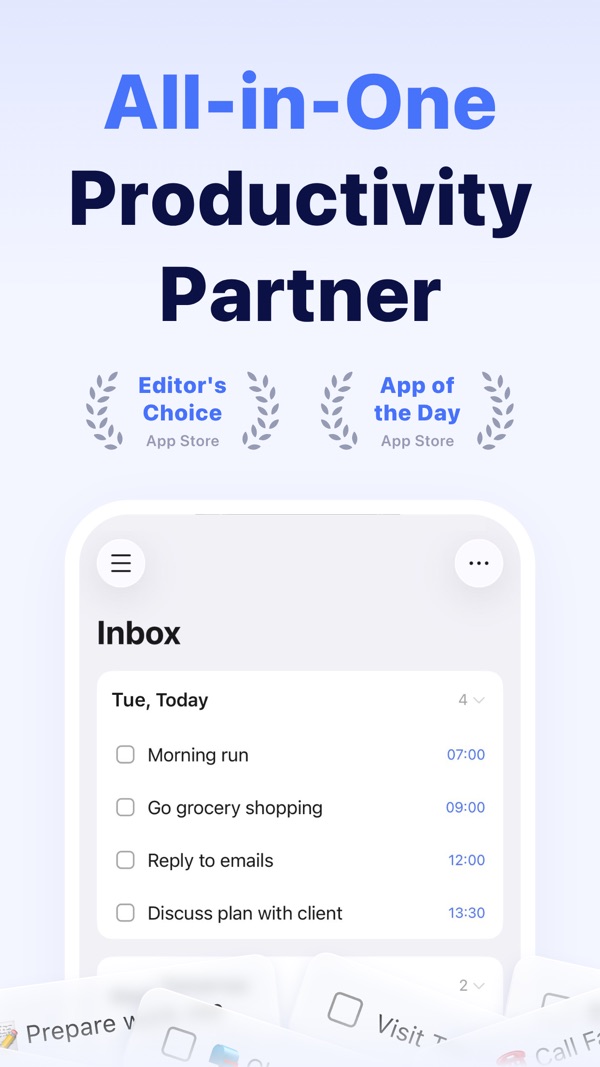 TickTick on iPhone with a to-do list, calendar and habit tracker in one app